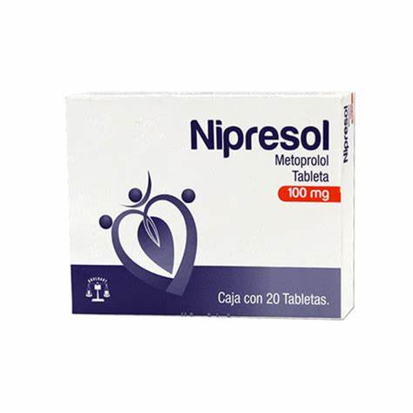 NIPRESOL METOPROLOL 100.00 MG TABS. C/20