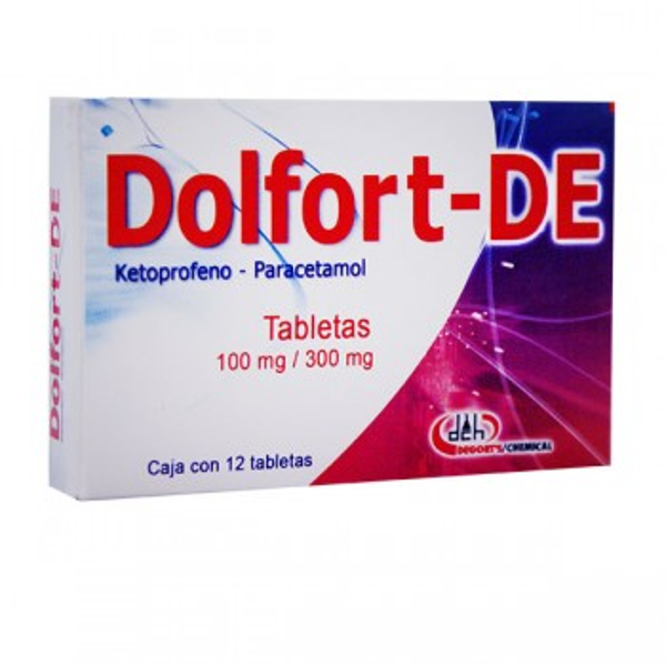 DOLFORT -DE PARACETAMOL 300.00 MG KETOPROFENO 100.00 MG C/12 TABLETAS