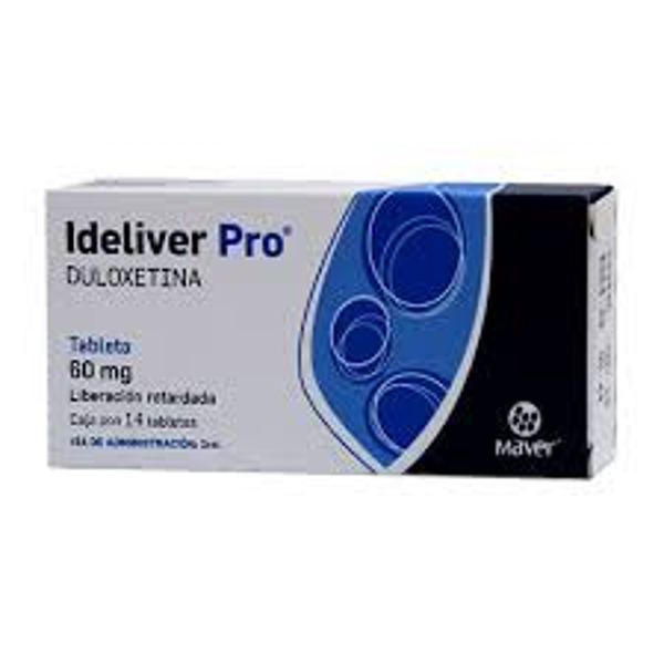 IDELIVER PRO DULOXETINA 60.00 MG TABLETAS C/14 LIBERACION RETARDADA