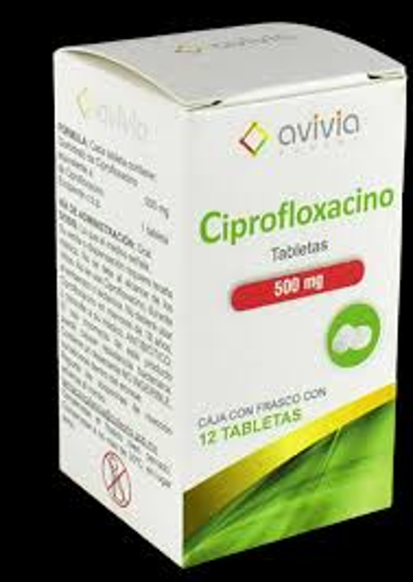 AVIVIA TABLETAS CIPROFLOXACINO 500.00 MG C/12
