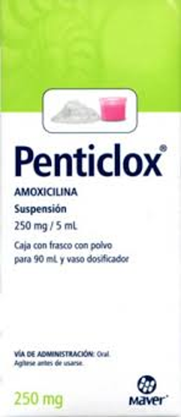 PENTICLOX  SUSPENCION AMOXICILINA 250.00 MG 90ML