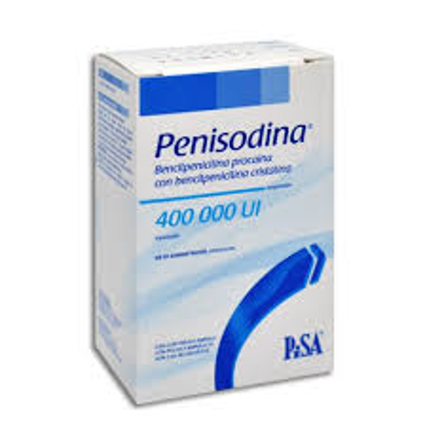 PENISODINA BENCILPENICILINA PROCAINA CON BENCILPENICILINA CRISTALINA 400 000UI INY. C/1