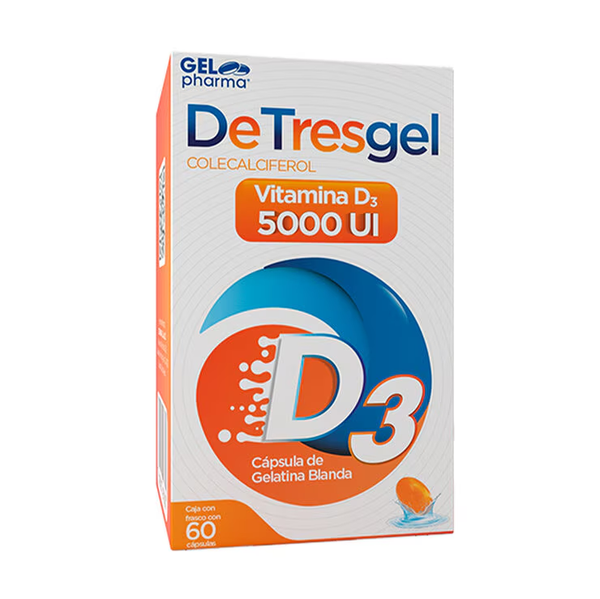 DETRESGEL VITAMINA D3 5000.00 UI CAPS. C/60