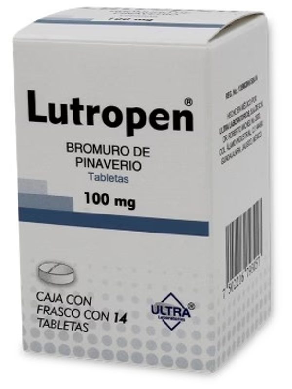 LUTROPEN BROMURO DE PINAVERIO 100.00 MG TABS. C/14