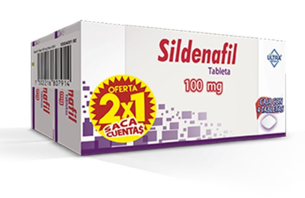 SILDENAFIL 100.00 MG TABS. C/4 2 X 1 ULTRA