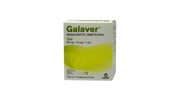 GALAVER GEL SOBRES C/10 DIMETICONA 10.00 MG MAGALDRATO 80.00 G