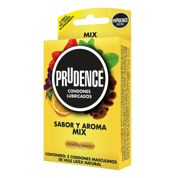 PRUDENCE PRESERVATIVOS SABOR Y AROMA MIX C/5 CONDONES