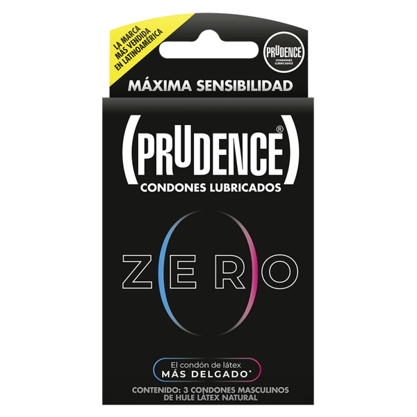 PRUDENCE PRESERVATIVOS ZERO MAS DELGADO C/3 CONDONES DE LATEX