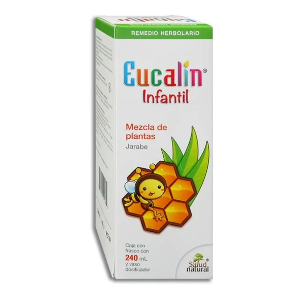EUCALIN JARABE INFANTIL 240ML GORDOLOBO 1.00 UN BUGAMBILIA 1.00 UN PROPOLEO 1.00 UN MIEL DE ABEJA 1.00 UN MENTOL 1.00 UN EUCALIPTO 1.00 UN