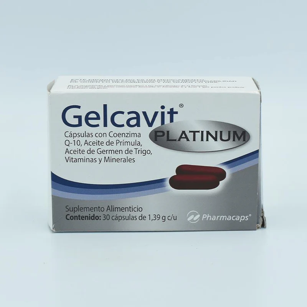 GELCAVIT PLATINUM CAPS. C/30 COENZIMA Q-10/ACEITE DE PRIMULA, ACEITE DE GERMEN DE TRIGO VITAMINAS Y MINERALES