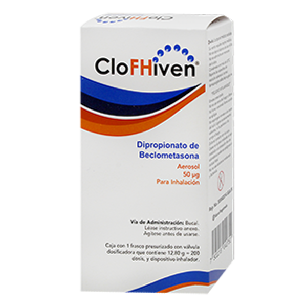 CLOFHIVEN DIPROPIONATO DE BECLOMETASONA 50.00 MCG PARA INHALACIÓN 200 DOSIS