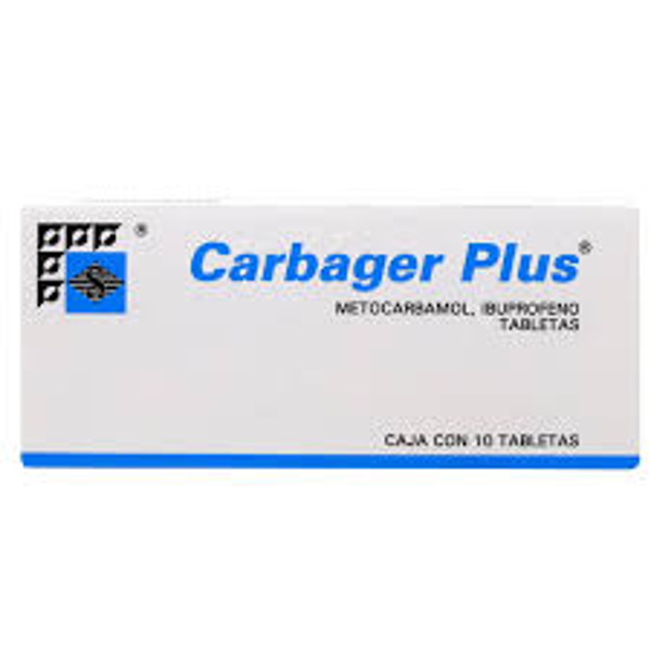 CARBAGER PLUS TABS. METOCARBAMOL 300.00 MG IBUPROFENO 300.00 MG C/10
