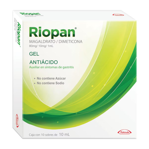 RIOPAN GEL SOBRES (MAGALDRATO/DIMETICONA 10ML)