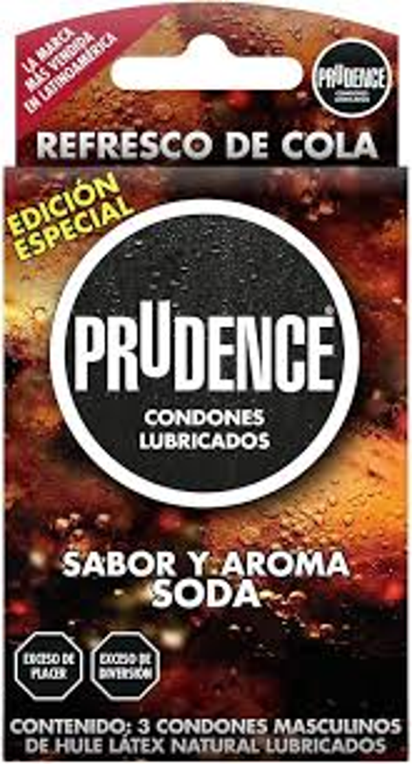 PRUDENCE PRESERVATIVOS SABOR Y AROMA SODA C73 CONDONES DE LATEX