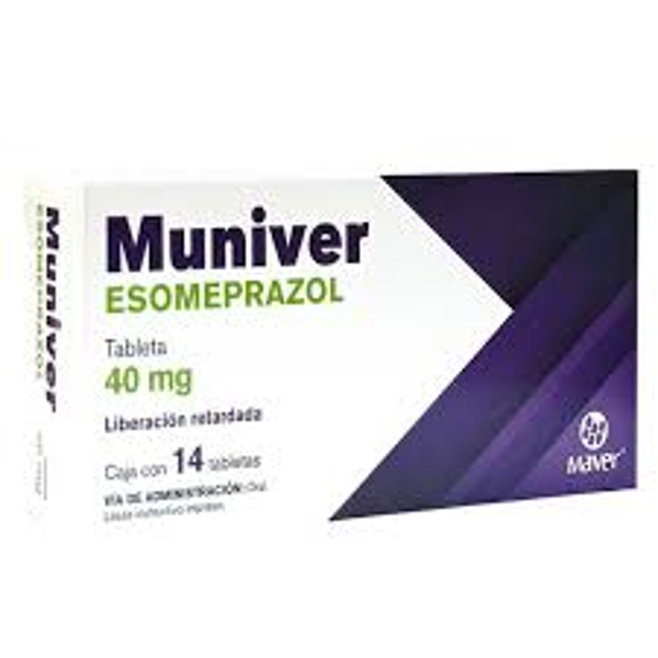 MUNIVER ESOMEPRAZOL 40.00 MG TABS. C/14