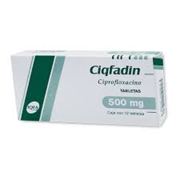 CIQFADIN CIPROFLOXACINO 500.00 MG C/12 TABS