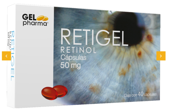 RETIGEL CAPS 50MG (RETINOL 50.00 MG) C/40