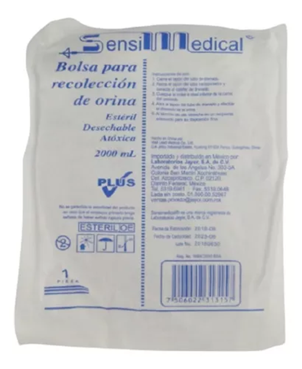 BOLSA RECOLECTORA DE ORINA 1.00 S/G SENSI MEDICAL