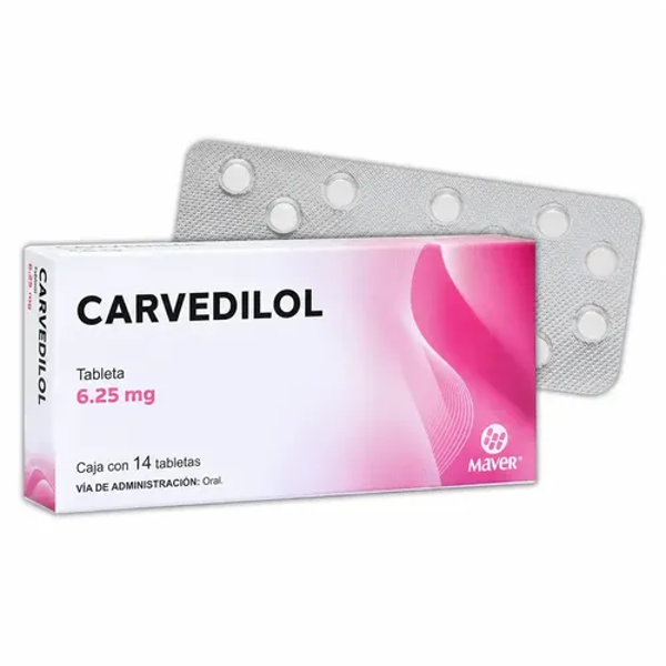 CARVEDILOL 6.25MG TABS C/14 MAVER