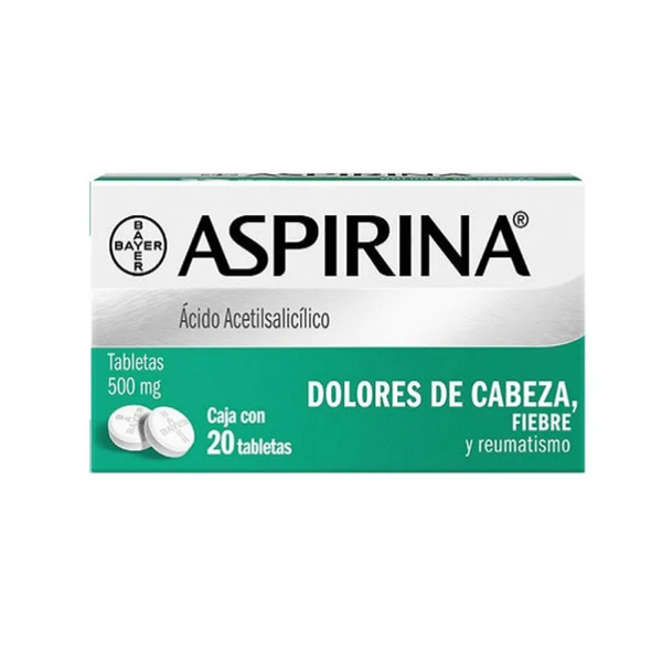 ASPIRINA 500MG C/20 TABLETAS (ACIDO ACETILSALICILICO)