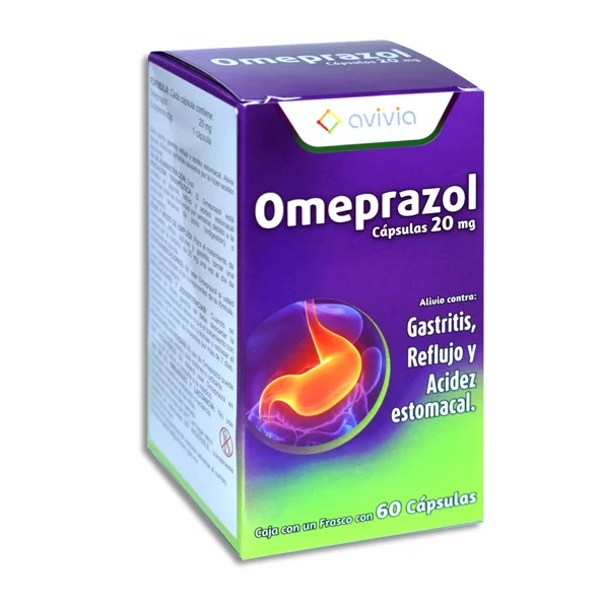 OMEPRAZOL 20 MG AVIVIA C/60 CAPS