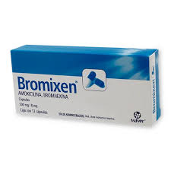BROMIXEN BROMHEXINA 8.00 MG AMOXICILINA 500.00 MG C/12 CAP