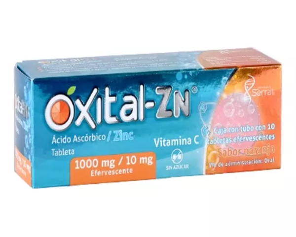 OXITAL-ZN TABS. EFERVECENTES ACIDO ASCORBICO 1.00 G ZINC 10.00 MG C/10