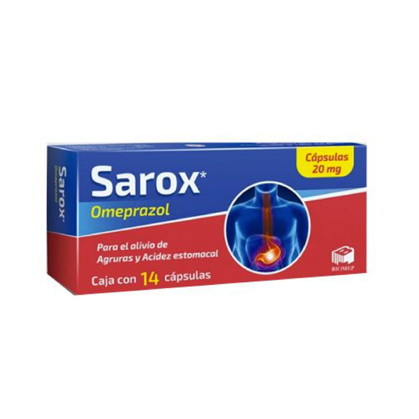 SAROX CAPS OMEPRAZOL 20.00 MG C/14