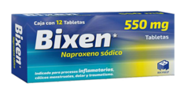 BIXEN TABS NAPROXENO 550.00 MG C/12