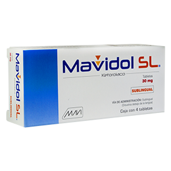 MAVIDOL SL KETOROLACO 30MG TABS SUBLINGUAL C/4