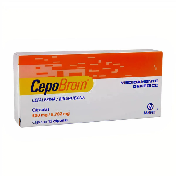 CEPOBROM CAPS (BROMHEXINA 8.782 MG CEFALEXINA 500.00 MG CAPS. C/12)