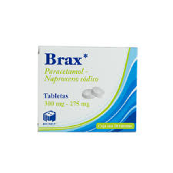 BRAX PARACETAMOL 300 MG/ NAPROXENO 275MG TABS. C/10