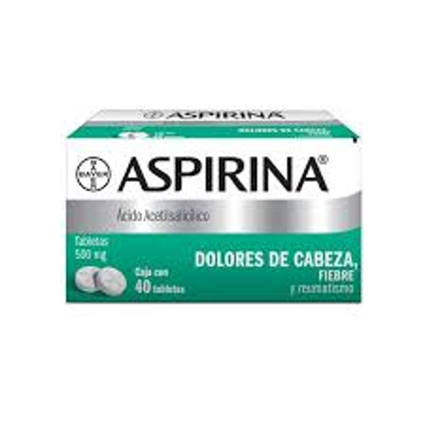 ASPIRINA TABS. 500MG C/40 ACIDO ACETILSALICILICO
