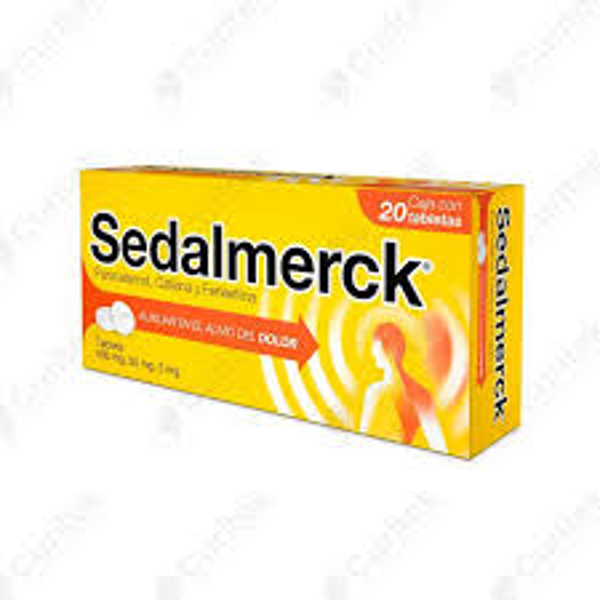 SEDALMERK PARACETAMOL/CAFEINA/FENILEFRINA 500MG/50MG/5MG TABS. C/20