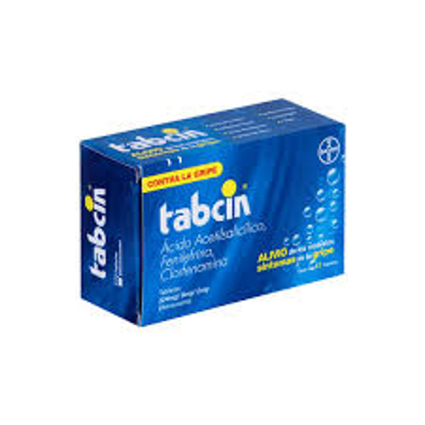 TABCIN AZUL ACIDO ACETILSALICILICO/FENILEFRINA/CLORFENAMINA 324MG/8MG/2MG TABS. EFERVEC. C/12