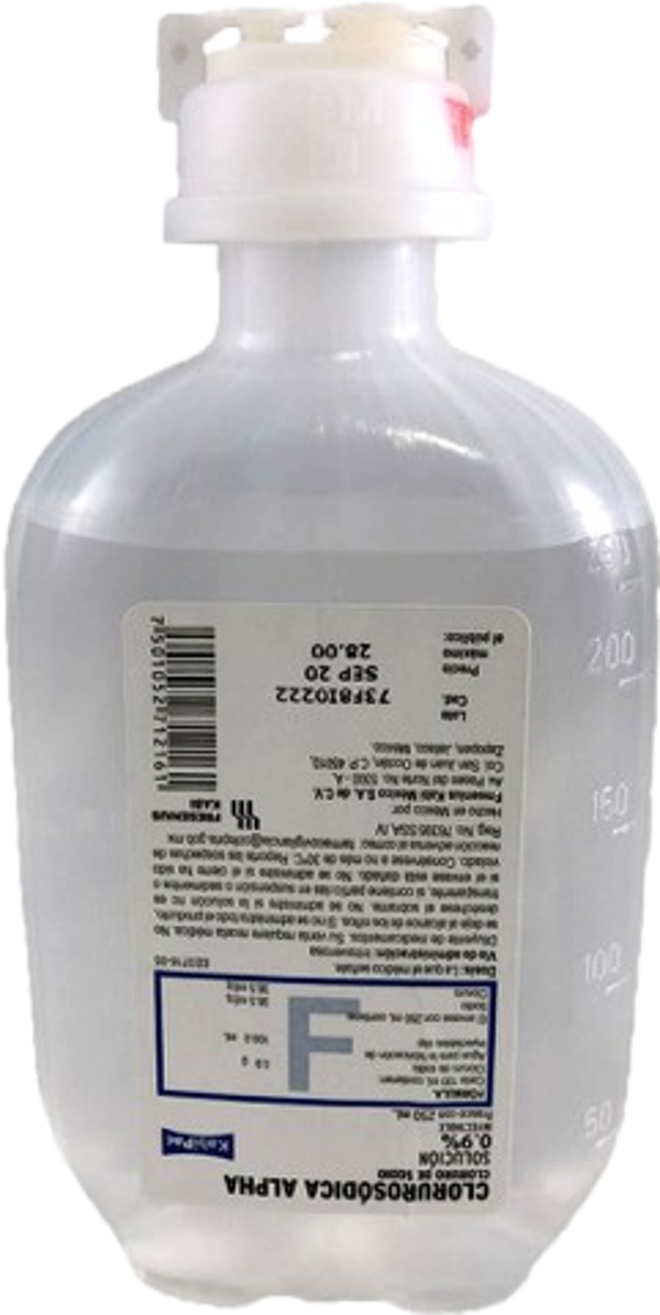 CLORUROSODICA ALPHA SOL INY 250ML