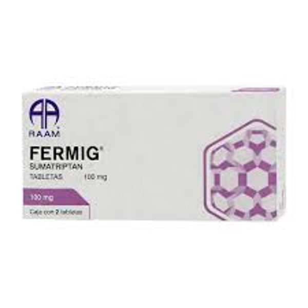 FERMIG SUMATRIPTAN 100MG TABS. C/2