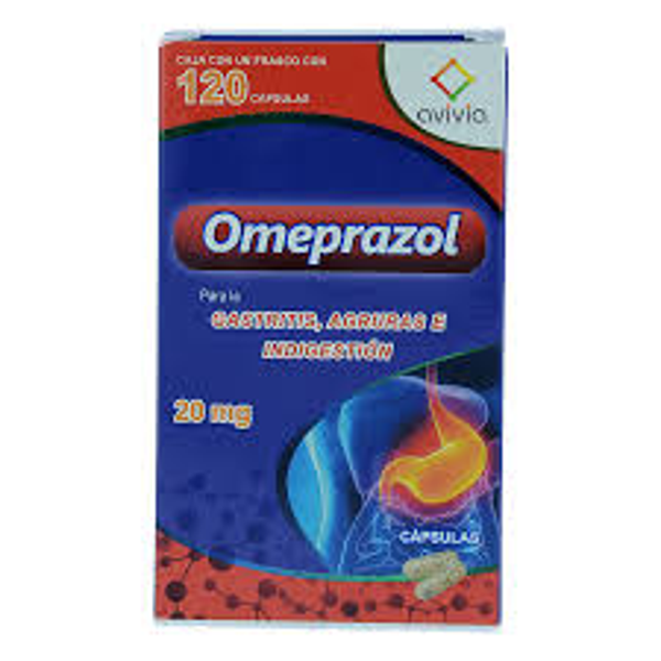 OMEPRAZOL 20MG (AVIVIA) 120CAPS