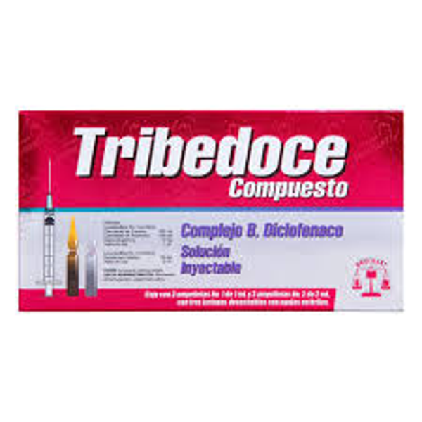 TRIBEDOCE COMPUESTO (COMPLEJO B/DICLOFENACO 75MG/2ML) 3AMP SOL