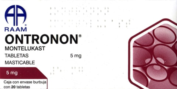 ONTRONON MONTELUKAST 5.00 MG TABLETAS MASTICABLES C/20