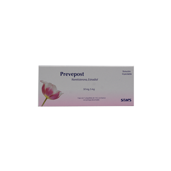 PREVEPOST ESTRADIOL 5.00 MG NORETISTERONA 50.00 MG C/1 AMPOLLETA