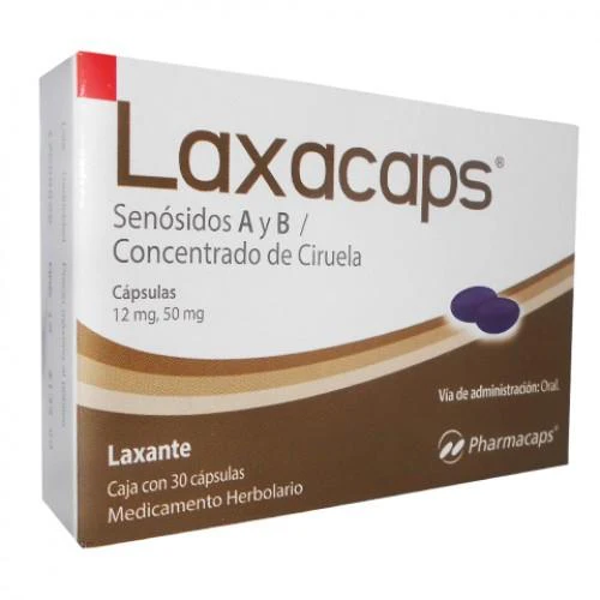 LAXACAPS (CONCENTRADO DE CIRUELA 50.00 MG SENOSIDOS A-B 12.00 MG)
