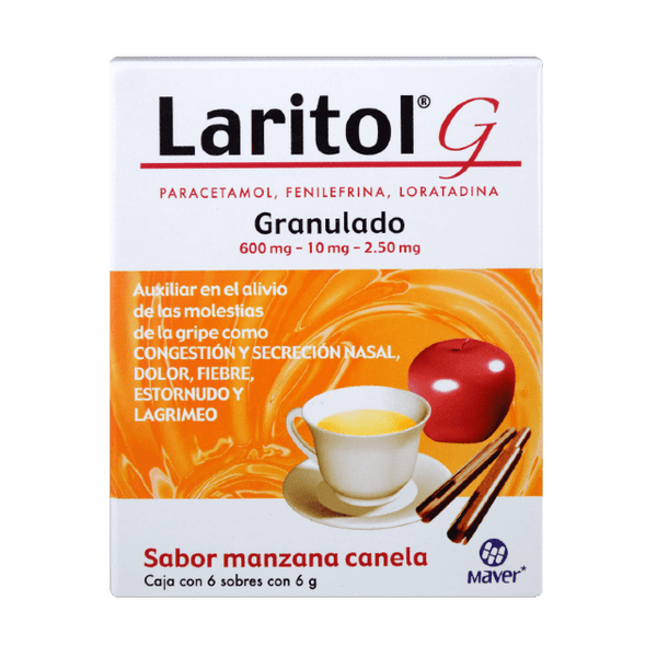 LARITOL G GRANULADO (LORATADINA 2.50 MG PARACETAMOL 600.00 MG FENILEFRINA 10.00 MG)