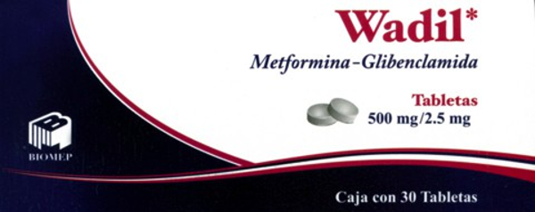 WADIL (METFORMINA/GLIBENCLAMIDA 500MG/2.5MG) 30TABS