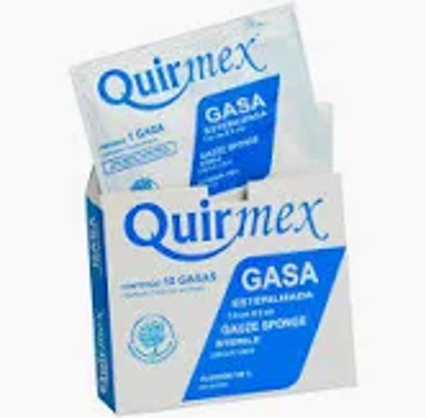 GASA ESTERIL 7.5CMX5CM (QUIRMEX) 10PZAS