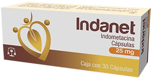 INDANET (INDOMETACINA 25MG) 30CAPS