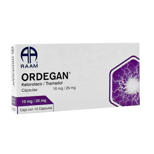 ORDEGAN (KETOROLACO 10MG/TRAMADOL 25MG) 10TABS
