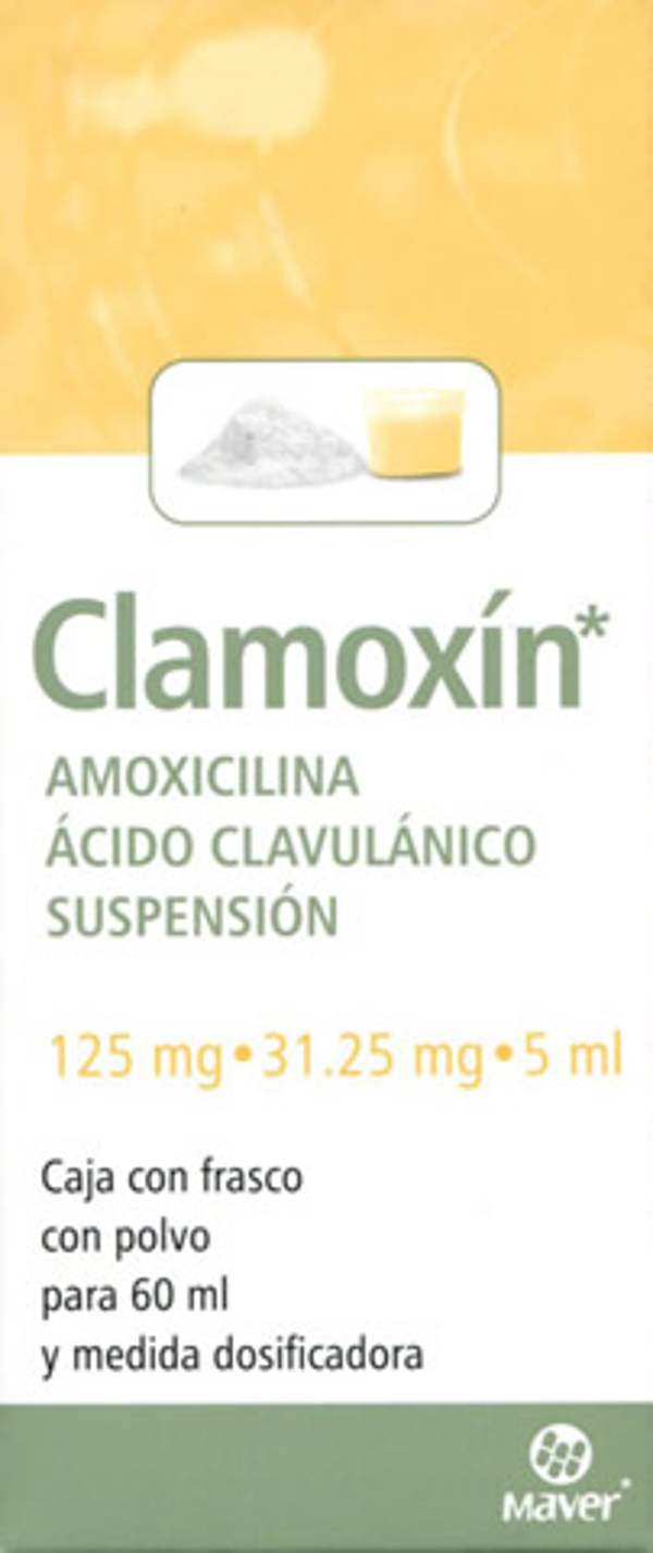 CLAMOXIN AMOXICILINA 125.00 MG ACIDO CLAVULANICO 31.25 MG SUSP. 60ML