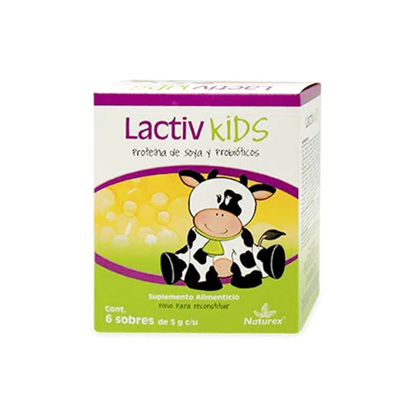 LACTIV KIDS SOBRES PROTEINAS 425.00 MG PROBIOTICOS 1.00 MG C/6