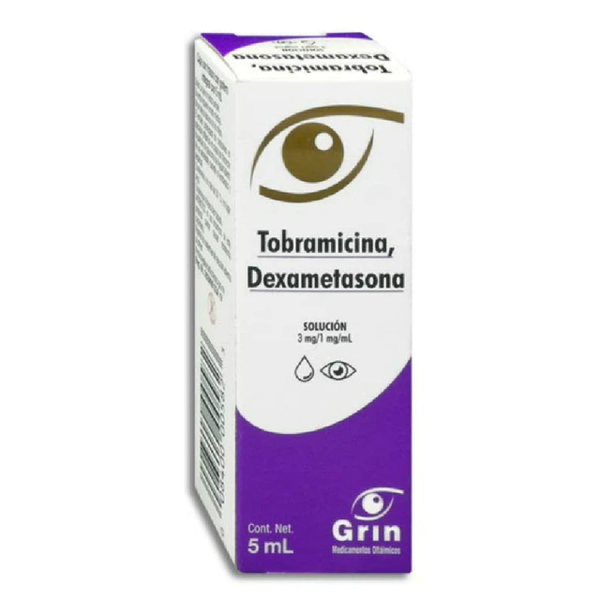 TOBRAMICINA/DEXAMETASONA 3MG/1MG/ML 5ML SOL GRIN